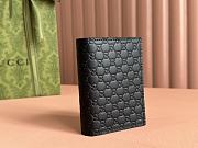 Gucci MicroGuccissima Card Case Wallet Black - 11x9x3cm - 4