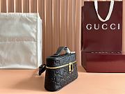 Gucci GG Emblem Super Mini Bag Black GG Grainy Leather - 20x12x6cm - 6