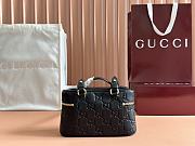 Gucci GG Emblem Super Mini Bag Black GG Grainy Leather - 20x12x6cm - 4