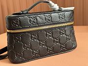 Gucci GG Emblem Super Mini Bag Black GG Grainy Leather - 20x12x6cm - 2