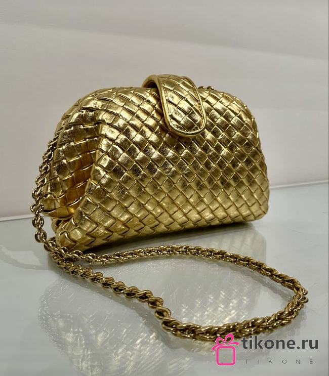 Bottega Veneta Lauren 1980 Metallic Leather Clutch Bag  - 1