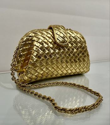 Bottega Veneta Lauren 1980 Metallic Leather Clutch Bag 