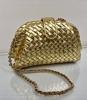 Bottega Veneta Lauren 1980 Metallic Leather Clutch Bag  - 4