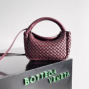 Bottega Veneta Small Cobble Top Handle Burgundy - 23x11x8cm - 1