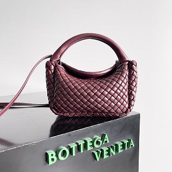 Bottega Veneta Small Cobble Top Handle Burgundy - 23x11x8cm