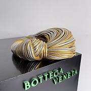 Bottega Veneta Jodie Mini Knotted Metallic Gold Silver Bag 28cm - 4