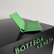 Bottega Veneta Medium Intrecciato Bi Fold Zip Wallet Green - 14.5x9.3x2cm - 5