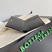 Bottega Veneta Medium Intrecciato Bi Fold Zip Wallet Black - 14.5x9.3x2cm - 4