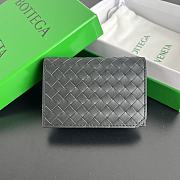 Bottega Veneta Intrecciato Piccolo Business Card Case Black - 11x7.5x2.5cm - 1