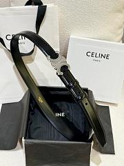 Celine Medium Triomphe Belt in Taurillon Leather Black 2.5cm - 3