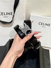 Celine Medium Triomphe Belt in Taurillon Leather Black 2.5cm - 5