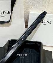 Celine Medium Triomphe Belt in Taurillon Leather Black 2.5cm - 6