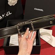 Chanel Belt Calfskin Metal Black Gold 4.8cm - 5