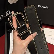 Chanel Belt Calfskin Metal Black Gold 4.8cm - 4