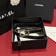 Chanel Belt Calfskin Metal Black Gold 2.8cm - 1