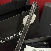 Chanel Belt Calfskin Metal Black Silver 2.8cm - 2