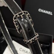 Chanel Belt Calfskin Metal Black Silver 2.8cm - 3