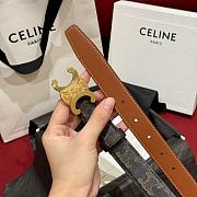 Celine Medium Triomphe Belt in Triomphe Canvas Brown 2.5cm - 5