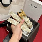 Celine Medium Triomphe Belt in Triomphe Canvas Grege 2.5cm - 1