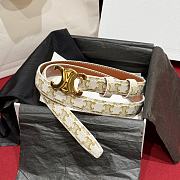 Celine Medium Triomphe Belt in Triomphe Canvas Grege 2.5cm - 6