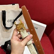 Celine Medium Triomphe Belt in Triomphe Canvas Grege 2.5cm - 3