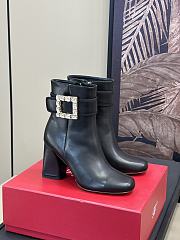 Roger Vivier Tres Vivier Booties in Leather Black 8.5cm - 2