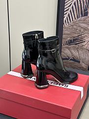 Roger Vivier Tres Vivier Booties in Patent Leather Black 8.5cm - 3