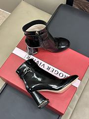 Roger Vivier Tres Vivier Booties in Patent Leather Black 8.5cm - 6