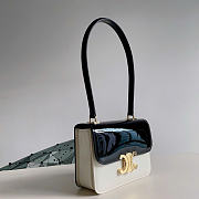 Celine Teen Garance Bag In Bicolour Patent Calfskin Black White - 18.5x13.5x7cm - 4