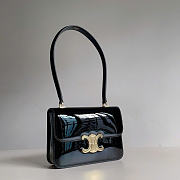 Celine Teen Garance Bag In Patent Calfskin Black - 18.5x13.5x7cm - 1