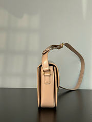 Celine Teen Triomphe Bag In Shiny Calfskin Teen Oat Beige - 18.5x13.5x7cm - 6