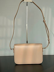 Celine Teen Triomphe Bag In Shiny Calfskin Teen Oat Beige - 18.5x13.5x7cm - 4