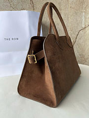 The Row Soft Margaux 12 Bag in Suede Mocha - 32x23x18cm - 6