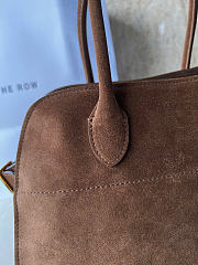 The Row Soft Margaux 12 Bag in Suede Mocha - 32x23x18cm - 5