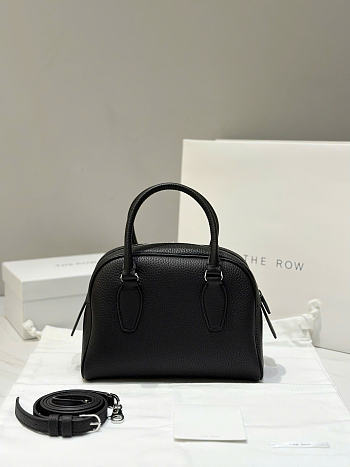 The Row India 10 Bag in Grained Black - 24x19x8cm