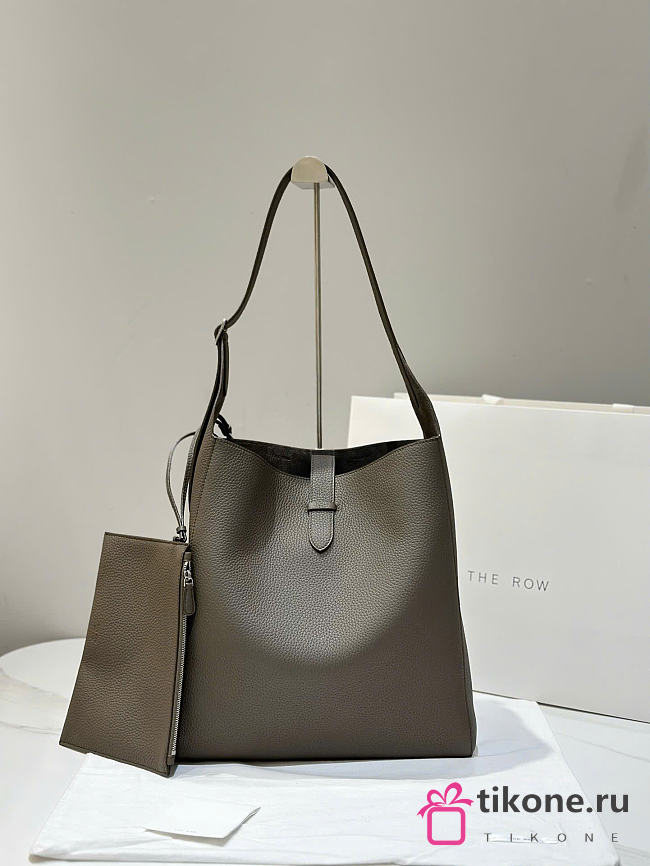 The Row Blake Hobo Bag in Grained Elephant - 35x25x7cm - 1