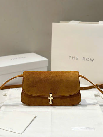 The Row East West Sofia Bag Suede Brown - 19x10.5x5cm