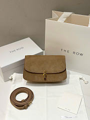 The Row East West Sofia Bag Suede Beige - 19x10.5x5cm - 5