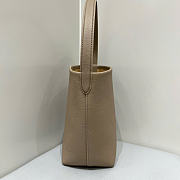 The Row Small N/S Park Tote Bag in Grained Dark Taupe - 25x22x12cm - 4