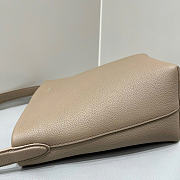 The Row Small N/S Park Tote Bag in Grained Dark Taupe - 25x22x12cm - 6