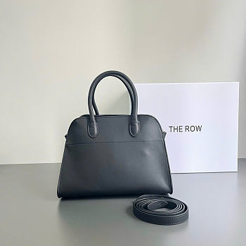 The Row Soft Margaux 10 Bag in Calfskin Leather Black - 25.5x18x19cm