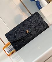 LV Emilie Wallet Monogram Empreinte Leather Black M62369 - 10x2x19cm - 1