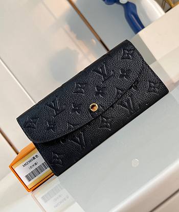 LV Emilie Wallet Monogram Empreinte Leather Black M62369 - 10x2x19cm