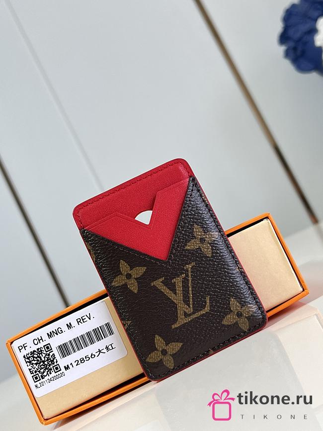 LV Porte Cartes Magnet Monogram Macassar Red M12856 - 6.5x9.5x0.5cm - 1