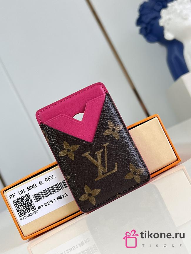 LV Porte Cartes Magnet Monogram Macassar Pink M12851 - 6.5x9.5x0.5cm - 1