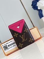 LV Porte Cartes Magnet Monogram Macassar Pink M12851 - 6.5x9.5x0.5cm - 1