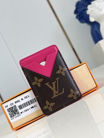 LV Porte Cartes Magnet Monogram Macassar Pink M12851 - 6.5x9.5x0.5cm