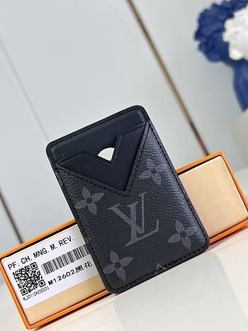 LV Porte Cartes Magnet Monogram Eclipse Canvas M12602 - 6.5x9.5x0.5cm