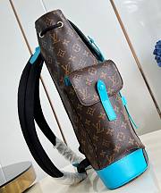 LV Christopher MM Monogram Macassar Canvas Blue M12729 - 38x44x12.5cm - 6