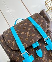 LV Christopher MM Monogram Macassar Canvas Blue M12729 - 38x44x12.5cm - 2